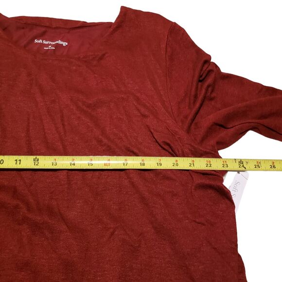 SOFT SURROUNDINGS NWT $130 Cassie Maxi Layered Dress in Cabernet Size 2XL - Picture 9 of 9